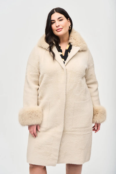 Warmer Mantel Champagner Wintermantel