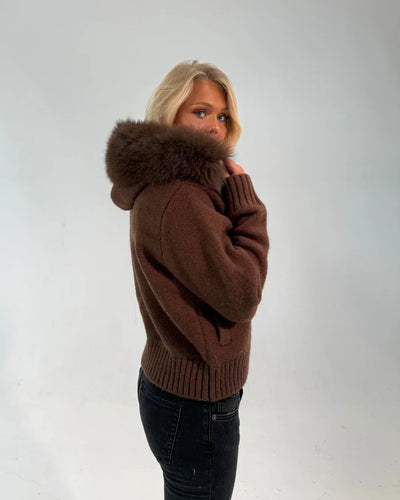 Fur Jacket - Dark Brown