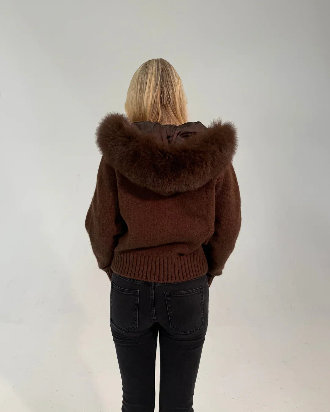 Fur Jacket - Dark Brown
