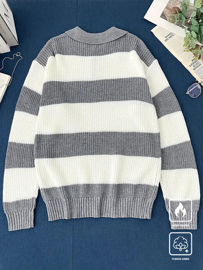 Patchwork Knit Sweater Herren