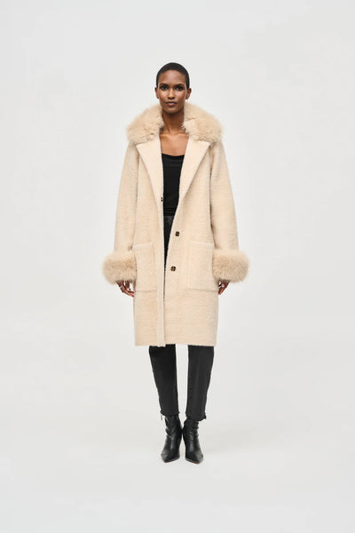 Warmer Mantel Champagner Wintermantel