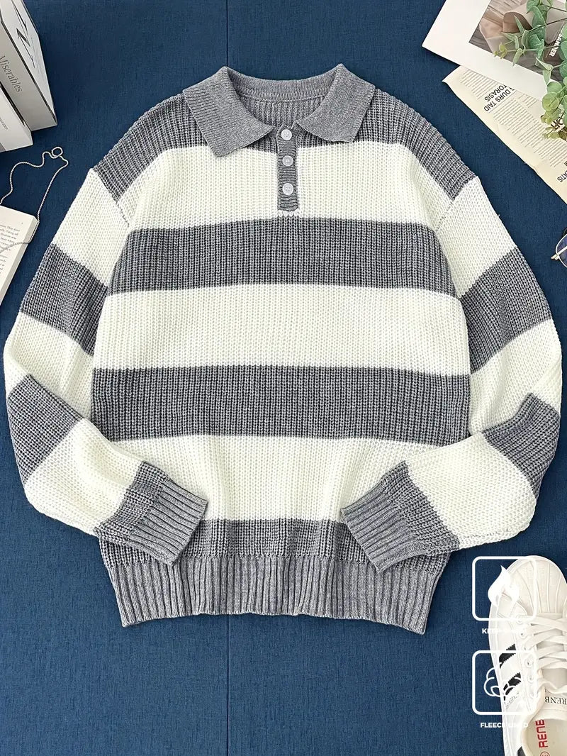 Patchwork Knit Sweater Herren