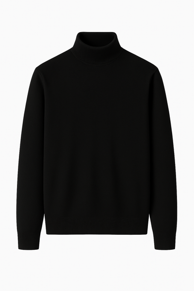 Aurivelle Pure Black Rollneck