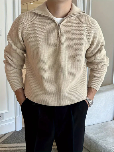 Half-Zip Knit Sweater Herren