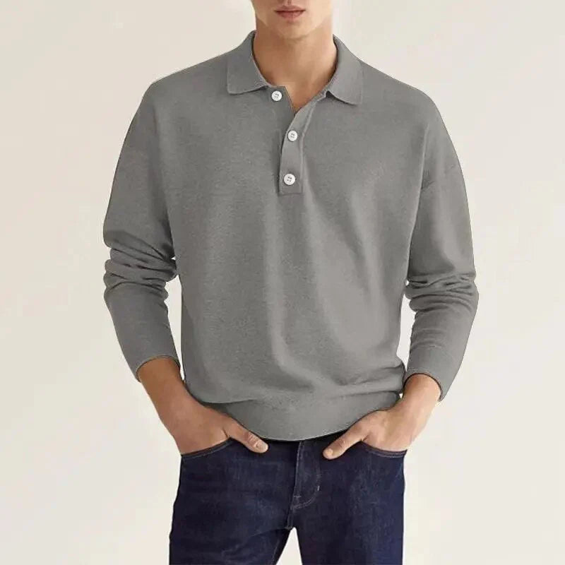 Langarm Poloshirt