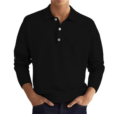 Langarm Poloshirt