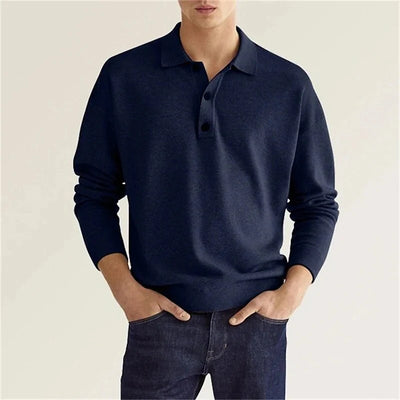 Langarm Poloshirt