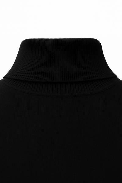 Aurivelle Pure Black Rollneck