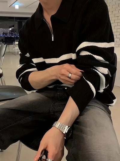 Half-Zip Knit Sweater Herren