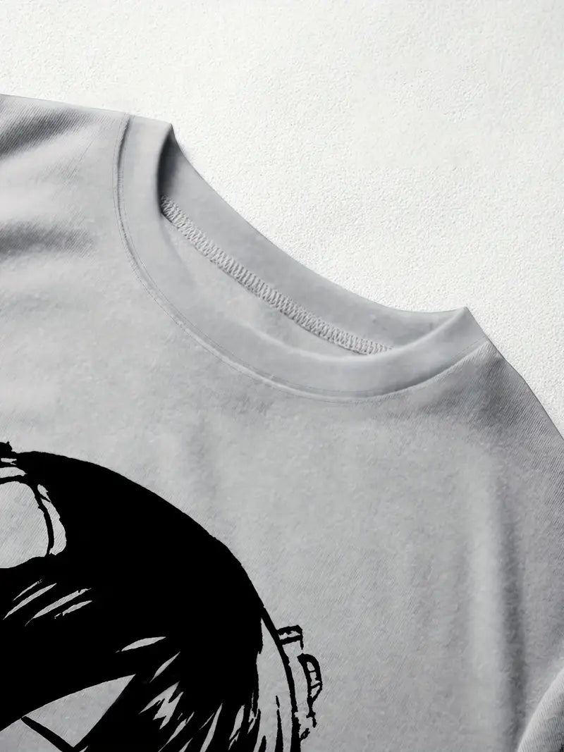 Casual Anime Print Tee
