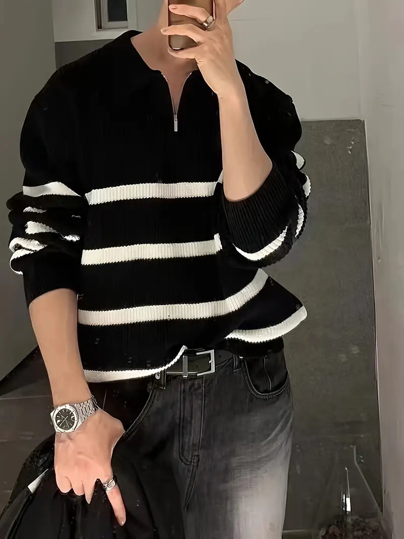Half-Zip Knit Sweater Herren