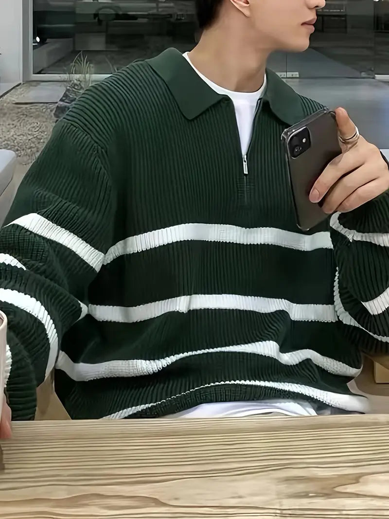 Half-Zip Knit Sweater Herren
